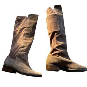 Lucky Brand Calypso Knee High Riding Boots Womens Brown Low Block Heel